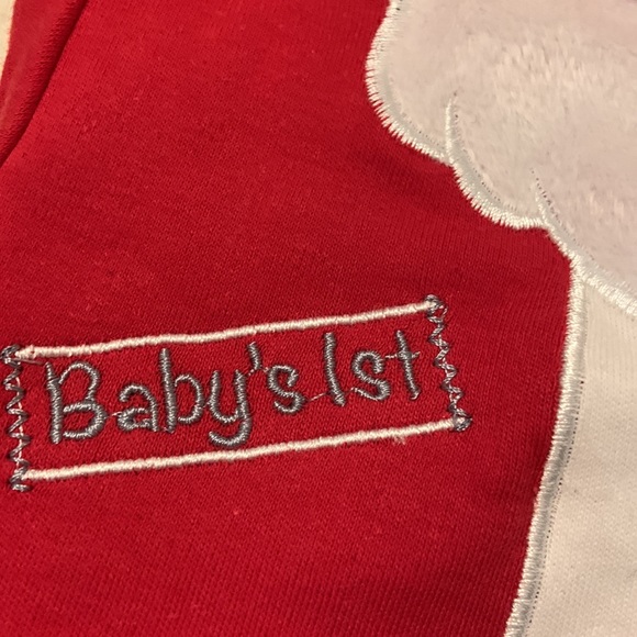 Frenchie Mini Couture Baby Outfits Santa Onesie, 9-12 Months, Red - Picture 5 of 5